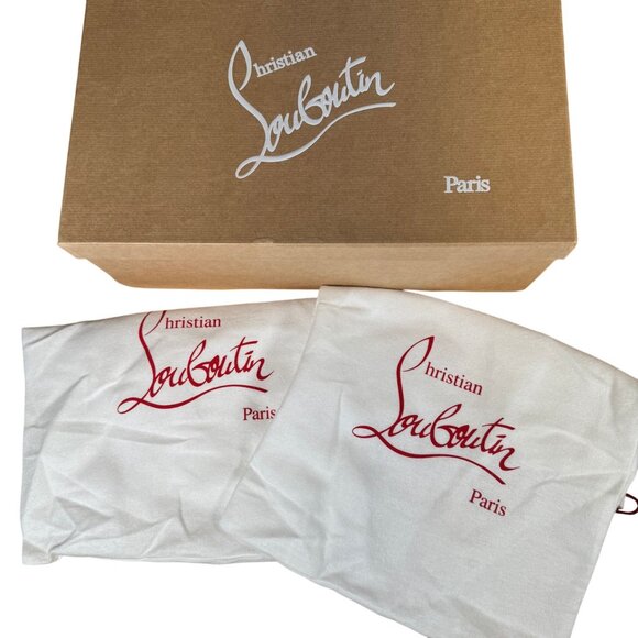 Christian Louboutin Men's Arpoador Flat Sneaker Zinc Bianco Size EU 42 US 9 - Picture 3 of 11